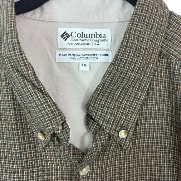 Columbia Authentic Issue Shirt Plaid 100% Cotton Button Down Classic Size XXL - Picture 6 of 8